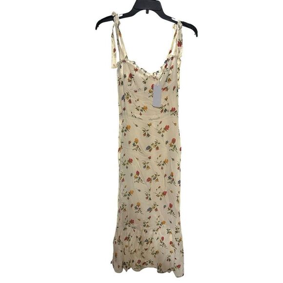 New Reformation Nikita Noemi Floral Georgette Midi Dress 2 - Picture 1 of 8
